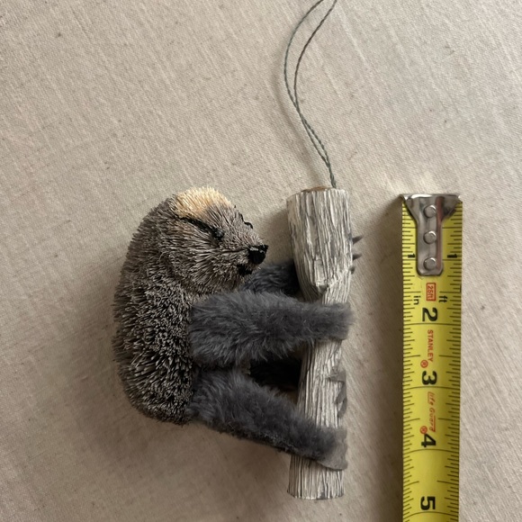 Bottlebrush Gray Sloth Christmas Ornament - Picture 2 of 3